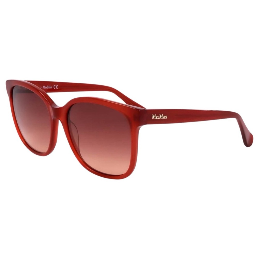 Max Mara LOGO7 Dark Red Sunglasses, Red Gradient Lenses, Like New